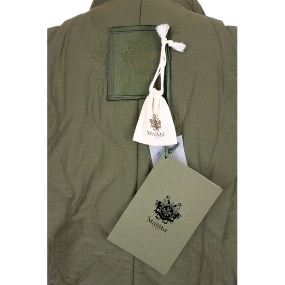 MR & MRS ITALY New Army Parka Quilt Alpaca Fur Mens S Blue France - Picture 8 of 12